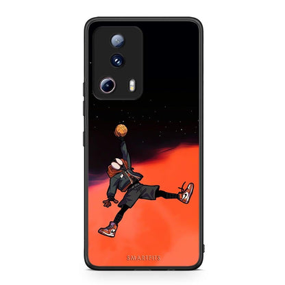 Θήκη Xiaomi 13 Lite 5G Basketball Hero από τη Smartfits με σχέδιο στο πίσω μέρος και μαύρο περίβλημα | Xiaomi 13 Lite 5G Basketball Hero Case with Colorful Back and Black Bezels