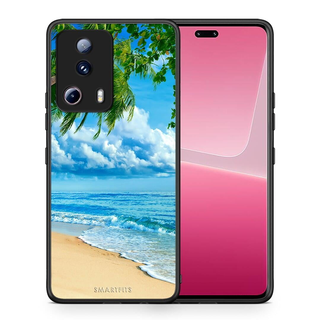 Θήκη Xiaomi 13 Lite 5G Beautiful Beach από τη Smartfits με σχέδιο στο πίσω μέρος και μαύρο περίβλημα | Xiaomi 13 Lite 5G Beautiful Beach Case with Colorful Back and Black Bezels