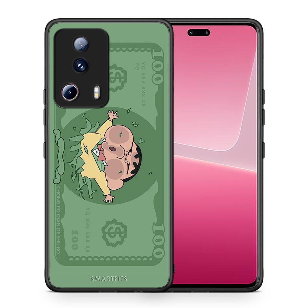 Θήκη Xiaomi 13 Lite 5G Big Money από τη Smartfits με σχέδιο στο πίσω μέρος και μαύρο περίβλημα | Xiaomi 13 Lite 5G Big Money Case with Colorful Back and Black Bezels