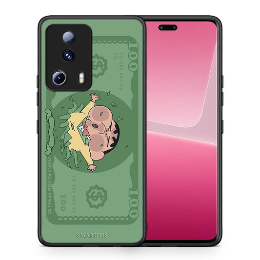 Θήκη Xiaomi 13 Lite 5G Big Money από τη Smartfits με σχέδιο στο πίσω μέρος και μαύρο περίβλημα | Xiaomi 13 Lite 5G Big Money Case with Colorful Back and Black Bezels