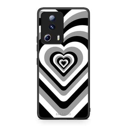 Θήκη Xiaomi 13 Lite 5G Black Hearts από τη Smartfits με σχέδιο στο πίσω μέρος και μαύρο περίβλημα | Xiaomi 13 Lite 5G Black Hearts Case with Colorful Back and Black Bezels