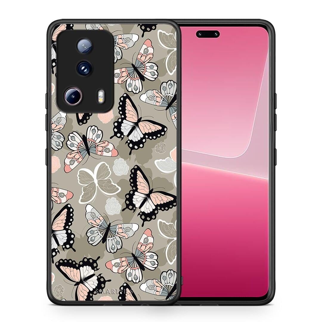 Θήκη Xiaomi 13 Lite 5G Boho Butterflies από τη Smartfits με σχέδιο στο πίσω μέρος και μαύρο περίβλημα | Xiaomi 13 Lite 5G Boho Butterflies Case with Colorful Back and Black Bezels