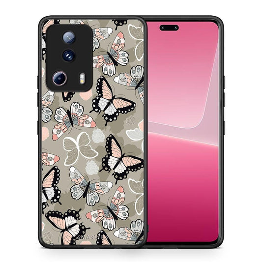 Θήκη Xiaomi 13 Lite 5G Boho Butterflies από τη Smartfits με σχέδιο στο πίσω μέρος και μαύρο περίβλημα | Xiaomi 13 Lite 5G Boho Butterflies Case with Colorful Back and Black Bezels