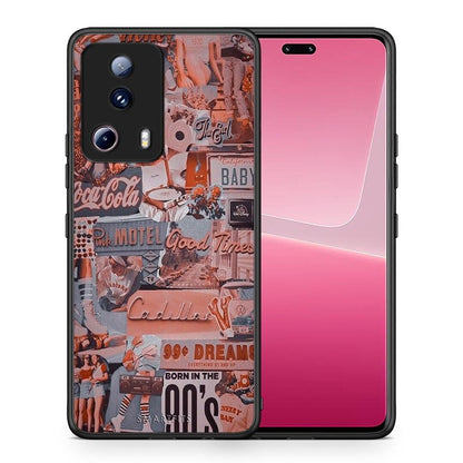 Θήκη Xiaomi 13 Lite 5G Born In 90s από τη Smartfits με σχέδιο στο πίσω μέρος και μαύρο περίβλημα | Xiaomi 13 Lite 5G Born In 90s Case with Colorful Back and Black Bezels