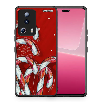 Θήκη Xiaomi 13 Lite 5G Candy Cane από τη Smartfits με σχέδιο στο πίσω μέρος και μαύρο περίβλημα | Xiaomi 13 Lite 5G Candy Cane Case with Colorful Back and Black Bezels