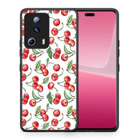 Thumbnail for Θήκη Xiaomi 13 Lite 5G Cherry Summer από τη Smartfits με σχέδιο στο πίσω μέρος και μαύρο περίβλημα | Xiaomi 13 Lite 5G Cherry Summer Case with Colorful Back and Black Bezels