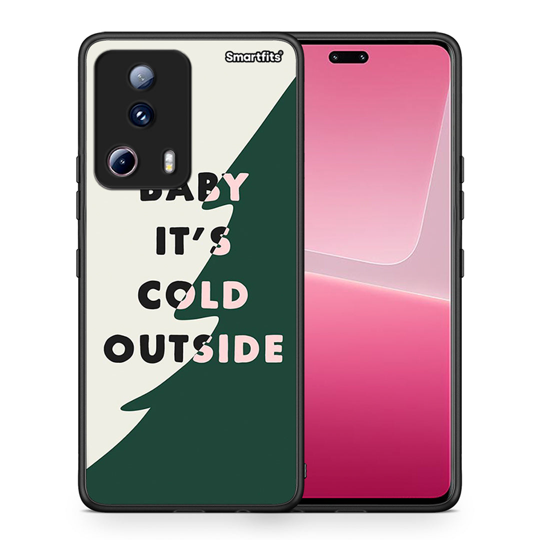 Θήκη Xiaomi 13 Lite 5G Cold Outside από τη Smartfits με σχέδιο στο πίσω μέρος και μαύρο περίβλημα | Xiaomi 13 Lite 5G Cold Outside Case with Colorful Back and Black Bezels
