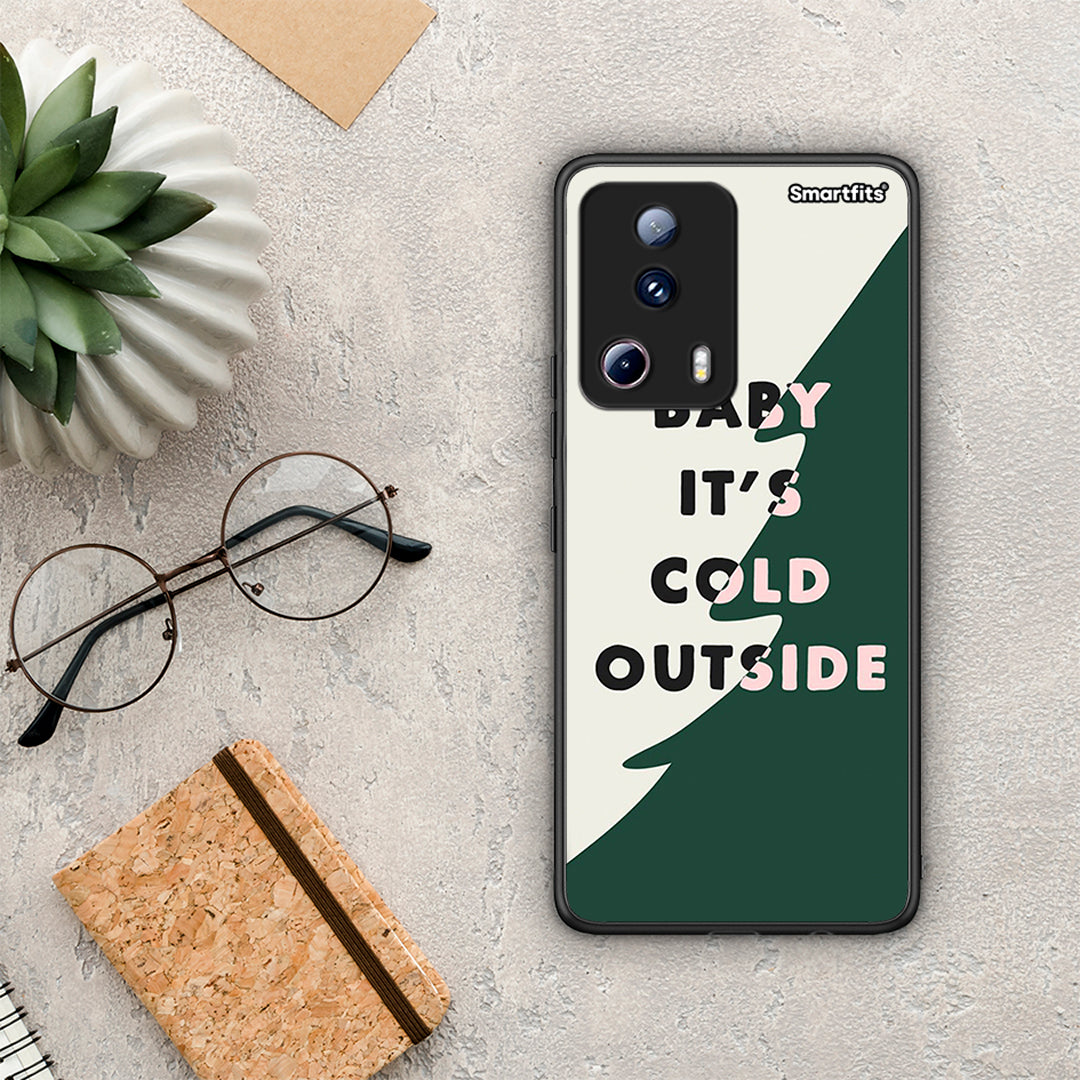 Θήκη Xiaomi 13 Lite 5G Cold Outside από τη Smartfits με σχέδιο στο πίσω μέρος και μαύρο περίβλημα | Xiaomi 13 Lite 5G Cold Outside Case with Colorful Back and Black Bezels