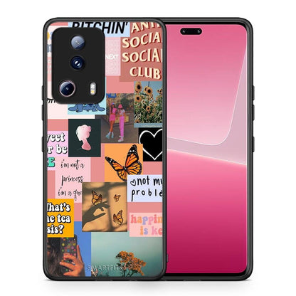 Θήκη Xiaomi 13 Lite 5G Collage Bitchin από τη Smartfits με σχέδιο στο πίσω μέρος και μαύρο περίβλημα | Xiaomi 13 Lite 5G Collage Bitchin Case with Colorful Back and Black Bezels