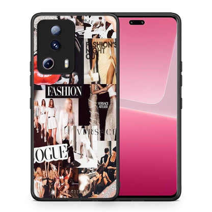 Θήκη Xiaomi 13 Lite 5G Collage Fashion από τη Smartfits με σχέδιο στο πίσω μέρος και μαύρο περίβλημα | Xiaomi 13 Lite 5G Collage Fashion Case with Colorful Back and Black Bezels