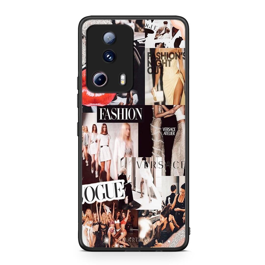 Θήκη Xiaomi 13 Lite 5G Collage Fashion από τη Smartfits με σχέδιο στο πίσω μέρος και μαύρο περίβλημα | Xiaomi 13 Lite 5G Collage Fashion Case with Colorful Back and Black Bezels