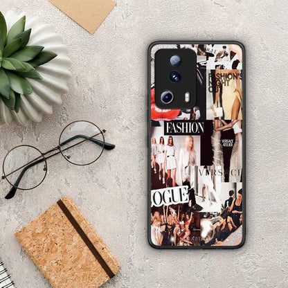 Θήκη Xiaomi 13 Lite 5G Collage Fashion από τη Smartfits με σχέδιο στο πίσω μέρος και μαύρο περίβλημα | Xiaomi 13 Lite 5G Collage Fashion Case with Colorful Back and Black Bezels