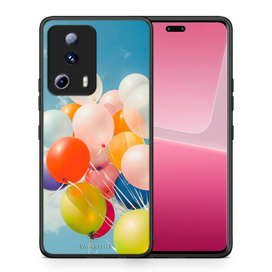 Θήκη Xiaomi 13 Lite 5G Colorful Balloons από τη Smartfits με σχέδιο στο πίσω μέρος και μαύρο περίβλημα | Xiaomi 13 Lite 5G Colorful Balloons Case with Colorful Back and Black Bezels
