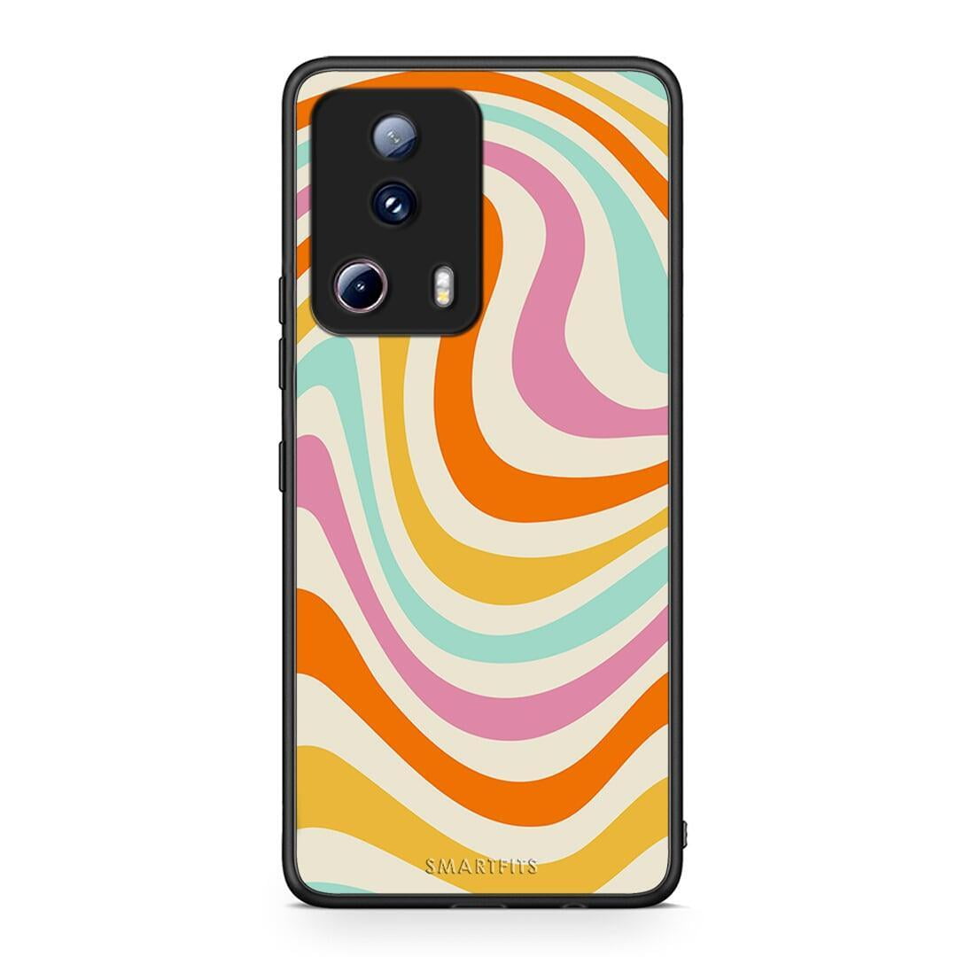 Θήκη Xiaomi 13 Lite 5G Colourful Waves από τη Smartfits με σχέδιο στο πίσω μέρος και μαύρο περίβλημα | Xiaomi 13 Lite 5G Colourful Waves Case with Colorful Back and Black Bezels