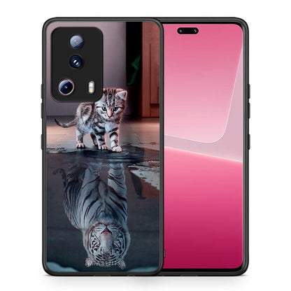 Θήκη Xiaomi 13 Lite 5G Cute Tiger από τη Smartfits με σχέδιο στο πίσω μέρος και μαύρο περίβλημα | Xiaomi 13 Lite 5G Cute Tiger Case with Colorful Back and Black Bezels