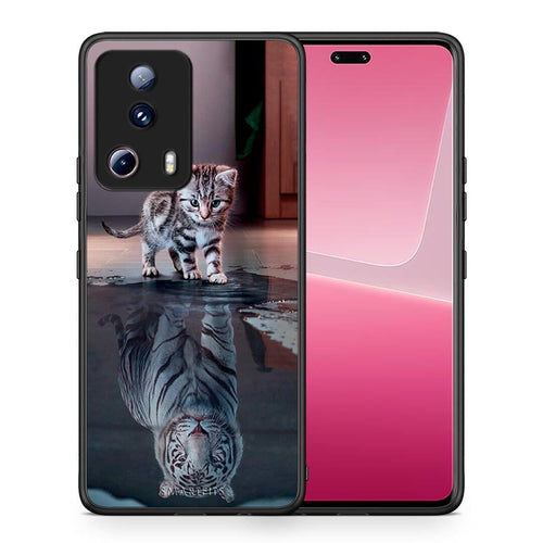 Θήκη Xiaomi 13 Lite 5G Cute Tiger από τη Smartfits με σχέδιο στο πίσω μέρος και μαύρο περίβλημα | Xiaomi 13 Lite 5G Cute Tiger Case with Colorful Back and Black Bezels