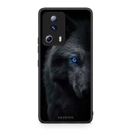 Θήκη Xiaomi 13 Lite 5G Dark Wolf από τη Smartfits με σχέδιο στο πίσω μέρος και μαύρο περίβλημα | Xiaomi 13 Lite 5G Dark Wolf Case with Colorful Back and Black Bezels