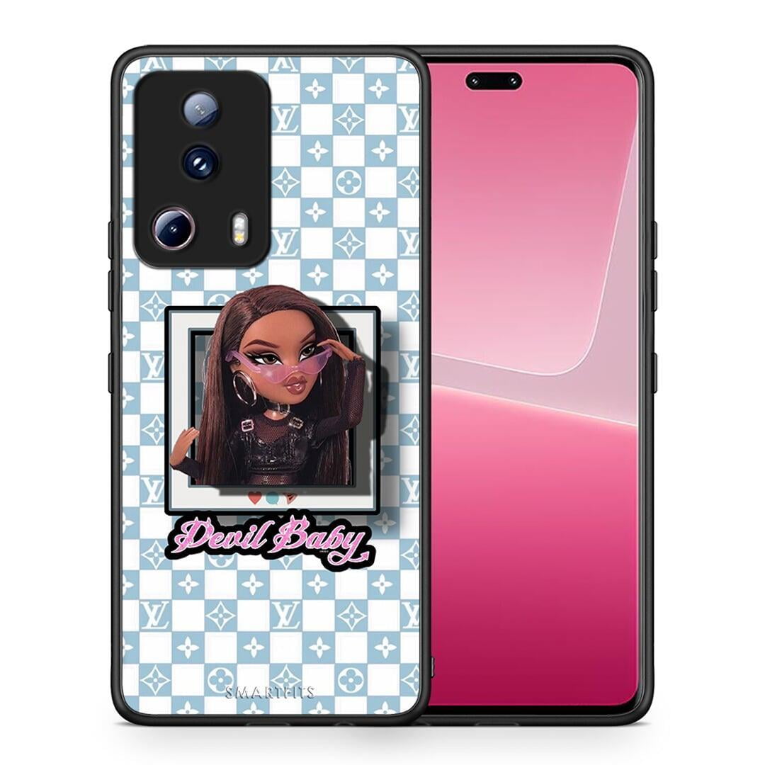 Θήκη Xiaomi 13 Lite 5G Devil Baby από τη Smartfits με σχέδιο στο πίσω μέρος και μαύρο περίβλημα | Xiaomi 13 Lite 5G Devil Baby Case with Colorful Back and Black Bezels