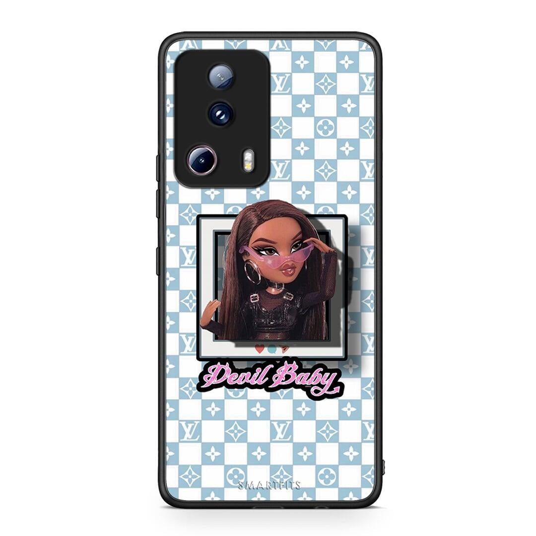 Θήκη Xiaomi 13 Lite 5G Devil Baby από τη Smartfits με σχέδιο στο πίσω μέρος και μαύρο περίβλημα | Xiaomi 13 Lite 5G Devil Baby Case with Colorful Back and Black Bezels