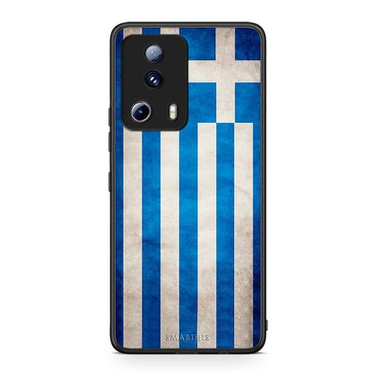 Θήκη Xiaomi 13 Lite 5G Flag Greek από τη Smartfits με σχέδιο στο πίσω μέρος και μαύρο περίβλημα | Xiaomi 13 Lite 5G Flag Greek Case with Colorful Back and Black Bezels