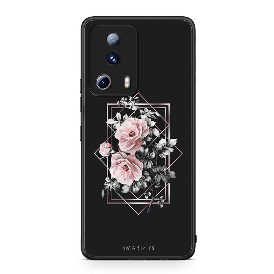 Θήκη Xiaomi 13 Lite 5G Flower Frame από τη Smartfits με σχέδιο στο πίσω μέρος και μαύρο περίβλημα | Xiaomi 13 Lite 5G Flower Frame Case with Colorful Back and Black Bezels