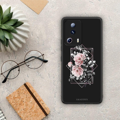 Θήκη Xiaomi 13 Lite 5G Flower Frame από τη Smartfits με σχέδιο στο πίσω μέρος και μαύρο περίβλημα | Xiaomi 13 Lite 5G Flower Frame Case with Colorful Back and Black Bezels