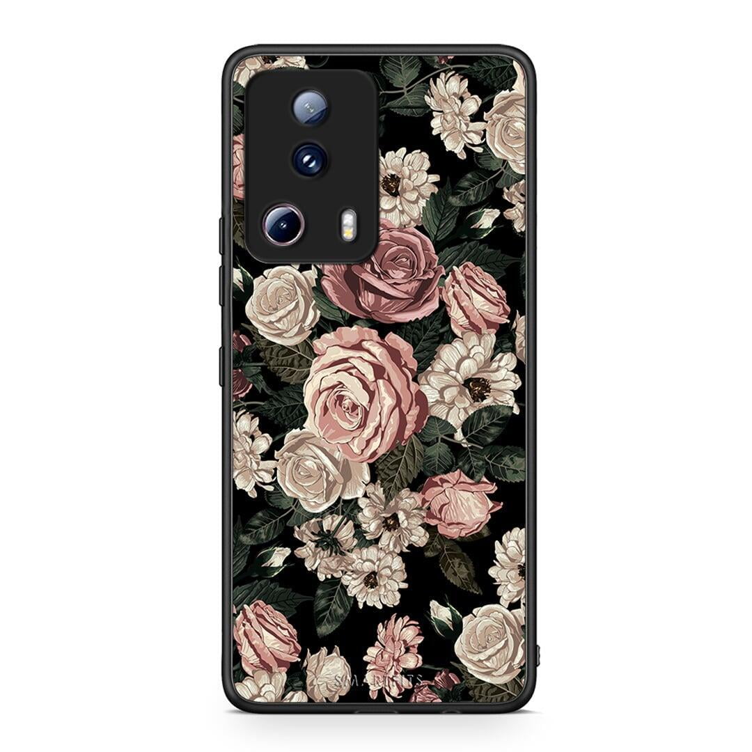 Θήκη Xiaomi 13 Lite 5G Flower Wild Roses από τη Smartfits με σχέδιο στο πίσω μέρος και μαύρο περίβλημα | Xiaomi 13 Lite 5G Flower Wild Roses Case with Colorful Back and Black Bezels