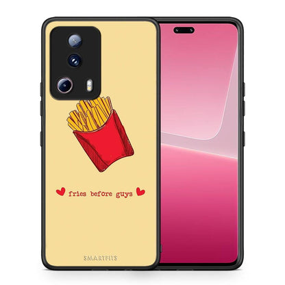 Θήκη Xiaomi 13 Lite 5G Fries Before Guys από τη Smartfits με σχέδιο στο πίσω μέρος και μαύρο περίβλημα | Xiaomi 13 Lite 5G Fries Before Guys Case with Colorful Back and Black Bezels
