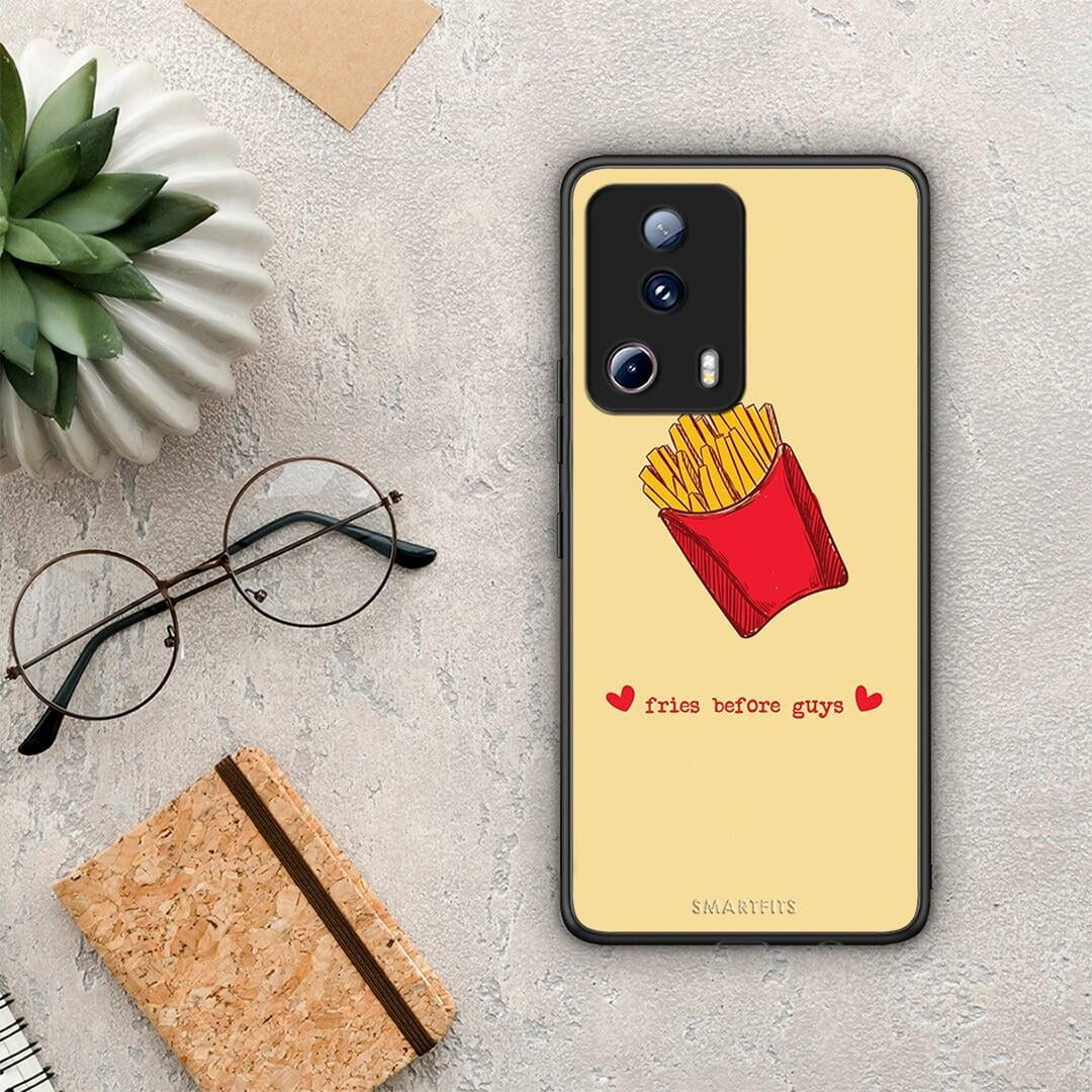Θήκη Xiaomi 13 Lite 5G Fries Before Guys από τη Smartfits με σχέδιο στο πίσω μέρος και μαύρο περίβλημα | Xiaomi 13 Lite 5G Fries Before Guys Case with Colorful Back and Black Bezels