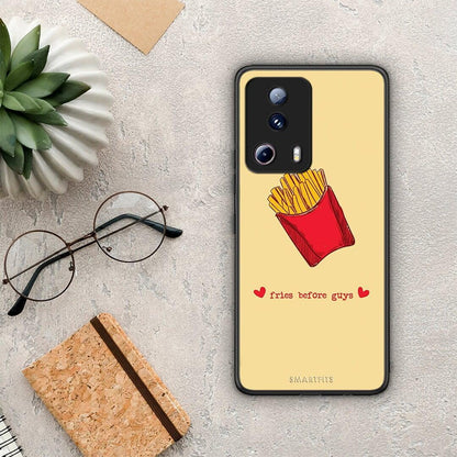 Θήκη Xiaomi 13 Lite 5G Fries Before Guys από τη Smartfits με σχέδιο στο πίσω μέρος και μαύρο περίβλημα | Xiaomi 13 Lite 5G Fries Before Guys Case with Colorful Back and Black Bezels