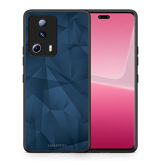 Θήκη Xiaomi 13 Lite 5G Geometric Blue Abstract από τη Smartfits με σχέδιο στο πίσω μέρος και μαύρο περίβλημα | Xiaomi 13 Lite 5G Geometric Blue Abstract Case with Colorful Back and Black Bezels