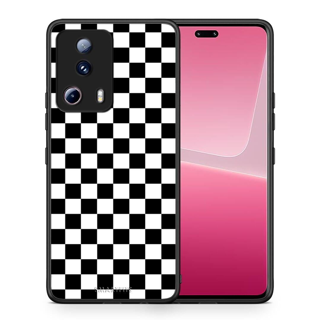 Θήκη Xiaomi 13 Lite 5G Geometric Squares από τη Smartfits με σχέδιο στο πίσω μέρος και μαύρο περίβλημα | Xiaomi 13 Lite 5G Geometric Squares Case with Colorful Back and Black Bezels