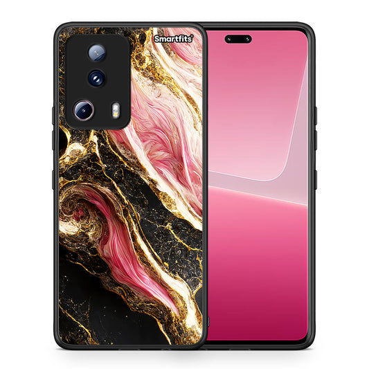 Θήκη Xiaomi 13 Lite 5G Glamorous Pink Marble από τη Smartfits με σχέδιο στο πίσω μέρος και μαύρο περίβλημα | Xiaomi 13 Lite 5G Glamorous Pink Marble Case with Colorful Back and Black Bezels