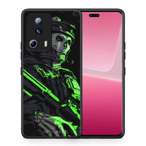 Θήκη Xiaomi 13 Lite 5G Green Soldier από τη Smartfits με σχέδιο στο πίσω μέρος και μαύρο περίβλημα | Xiaomi 13 Lite 5G Green Soldier Case with Colorful Back and Black Bezels