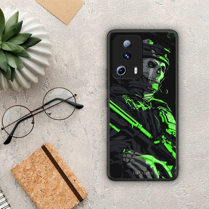 Θήκη Xiaomi 13 Lite 5G Green Soldier από τη Smartfits με σχέδιο στο πίσω μέρος και μαύρο περίβλημα | Xiaomi 13 Lite 5G Green Soldier Case with Colorful Back and Black Bezels