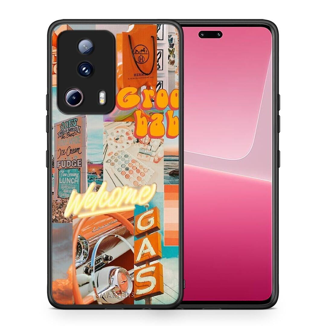 Θήκη Xiaomi 13 Lite 5G Groovy Babe από τη Smartfits με σχέδιο στο πίσω μέρος και μαύρο περίβλημα | Xiaomi 13 Lite 5G Groovy Babe Case with Colorful Back and Black Bezels