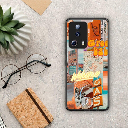 Θήκη Xiaomi 13 Lite 5G Groovy Babe από τη Smartfits με σχέδιο στο πίσω μέρος και μαύρο περίβλημα | Xiaomi 13 Lite 5G Groovy Babe Case with Colorful Back and Black Bezels