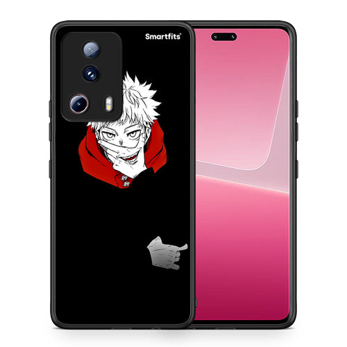 Θήκη Xiaomi 13 Lite 5G Itadori Anime από τη Smartfits με σχέδιο στο πίσω μέρος και μαύρο περίβλημα | Xiaomi 13 Lite 5G Itadori Anime Case with Colorful Back and Black Bezels