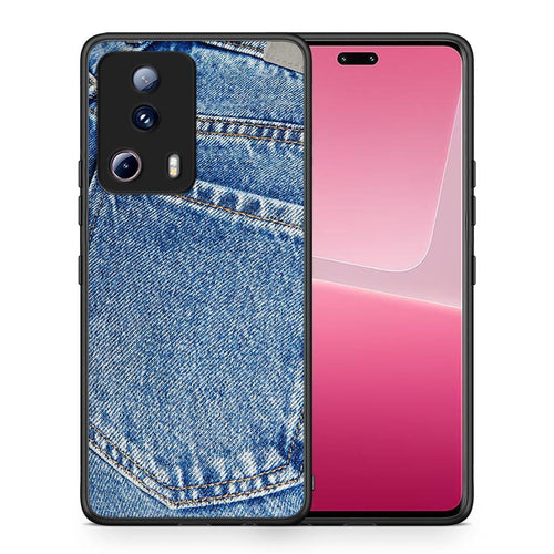 Θήκη Xiaomi 13 Lite 5G Jeans Pocket από τη Smartfits με σχέδιο στο πίσω μέρος και μαύρο περίβλημα | Xiaomi 13 Lite 5G Jeans Pocket Case with Colorful Back and Black Bezels