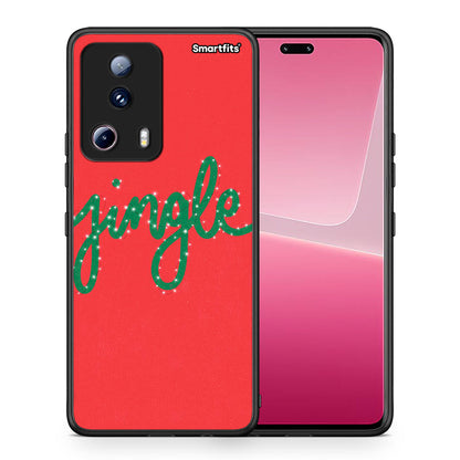 Θήκη Xiaomi 13 Lite 5G Jingle Xmas από τη Smartfits με σχέδιο στο πίσω μέρος και μαύρο περίβλημα | Xiaomi 13 Lite 5G Jingle Xmas Case with Colorful Back and Black Bezels