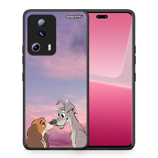 Θήκη Xiaomi 13 Lite 5G Lady And Tramp από τη Smartfits με σχέδιο στο πίσω μέρος και μαύρο περίβλημα | Xiaomi 13 Lite 5G Lady And Tramp Case with Colorful Back and Black Bezels