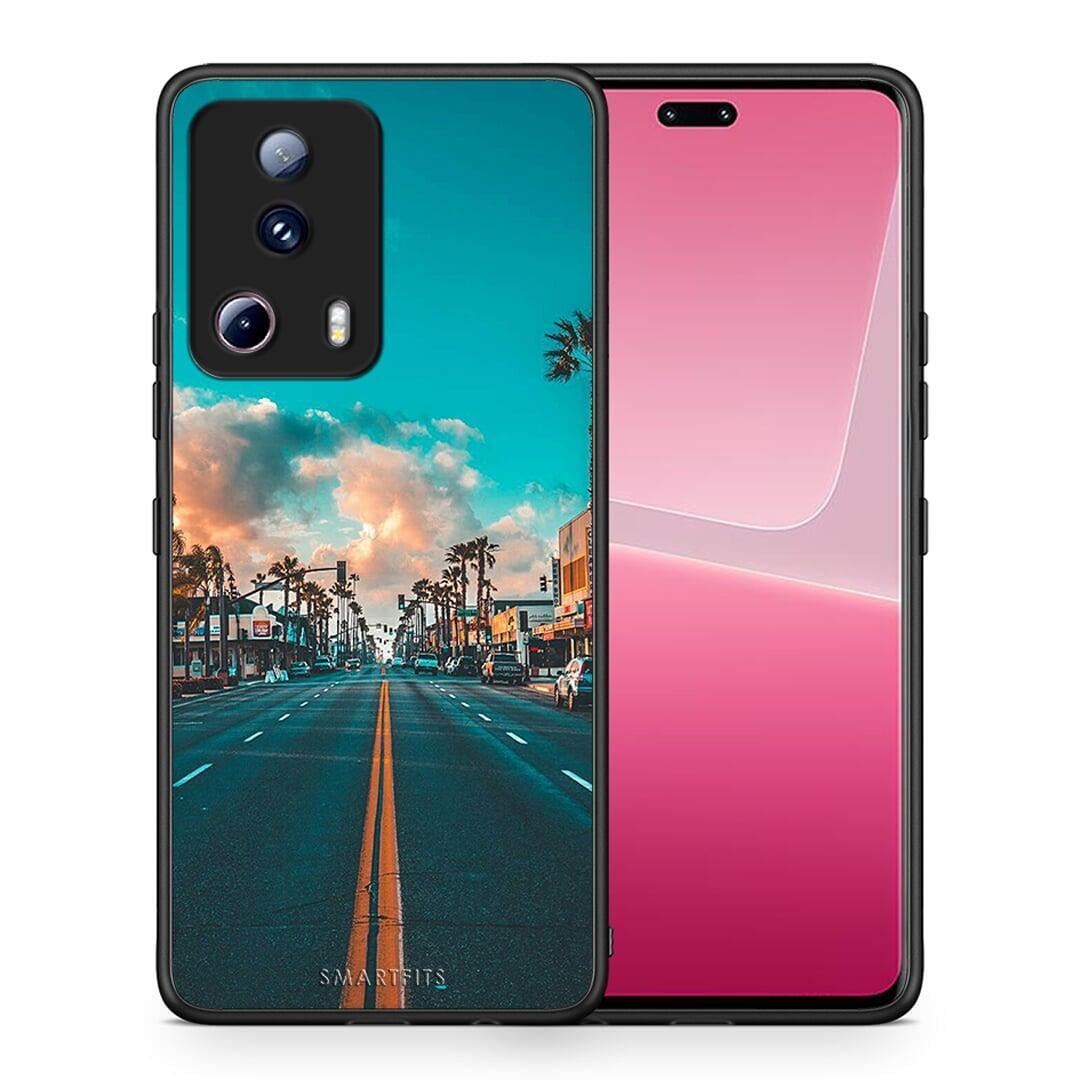 Θήκη Xiaomi 13 Lite 5G Landscape City από τη Smartfits με σχέδιο στο πίσω μέρος και μαύρο περίβλημα | Xiaomi 13 Lite 5G Landscape City Case with Colorful Back and Black Bezels