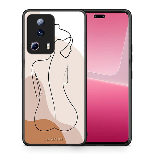 Θήκη Xiaomi 13 Lite 5G LineArt Woman από τη Smartfits με σχέδιο στο πίσω μέρος και μαύρο περίβλημα | Xiaomi 13 Lite 5G LineArt Woman Case with Colorful Back and Black Bezels