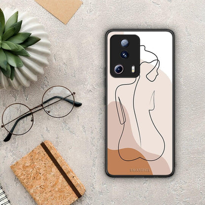 Θήκη Xiaomi 13 Lite 5G LineArt Woman από τη Smartfits με σχέδιο στο πίσω μέρος και μαύρο περίβλημα | Xiaomi 13 Lite 5G LineArt Woman Case with Colorful Back and Black Bezels