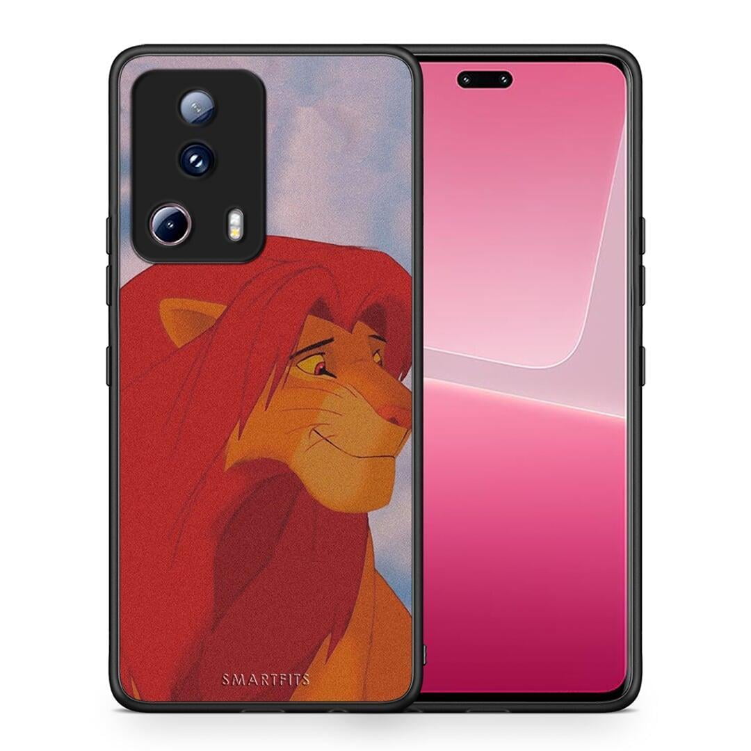 Θήκη Xiaomi 13 Lite 5G Lion Love 1 από τη Smartfits με σχέδιο στο πίσω μέρος και μαύρο περίβλημα | Xiaomi 13 Lite 5G Lion Love 1 Case with Colorful Back and Black Bezels