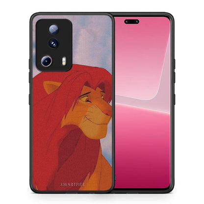 Θήκη Xiaomi 13 Lite 5G Lion Love 1 από τη Smartfits με σχέδιο στο πίσω μέρος και μαύρο περίβλημα | Xiaomi 13 Lite 5G Lion Love 1 Case with Colorful Back and Black Bezels