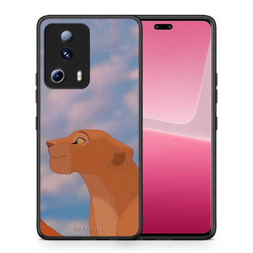 Θήκη Xiaomi 13 Lite 5G Lion Love 2 από τη Smartfits με σχέδιο στο πίσω μέρος και μαύρο περίβλημα | Xiaomi 13 Lite 5G Lion Love 2 Case with Colorful Back and Black Bezels