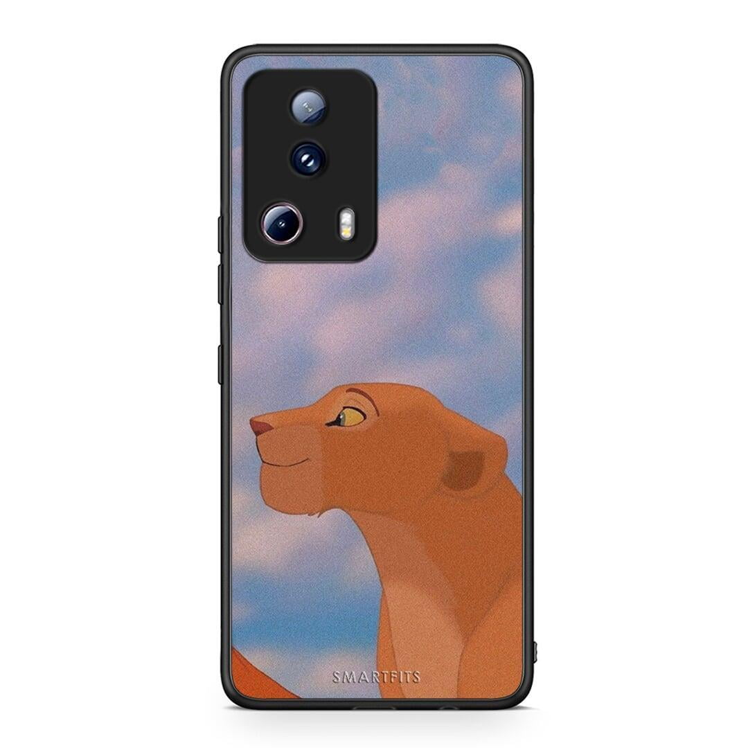 Θήκη Xiaomi 13 Lite 5G Lion Love 2 από τη Smartfits με σχέδιο στο πίσω μέρος και μαύρο περίβλημα | Xiaomi 13 Lite 5G Lion Love 2 Case with Colorful Back and Black Bezels