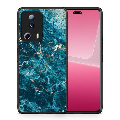Θήκη Xiaomi 13 Lite 5G Marble Blue από τη Smartfits με σχέδιο στο πίσω μέρος και μαύρο περίβλημα | Xiaomi 13 Lite 5G Marble Blue Case with Colorful Back and Black Bezels