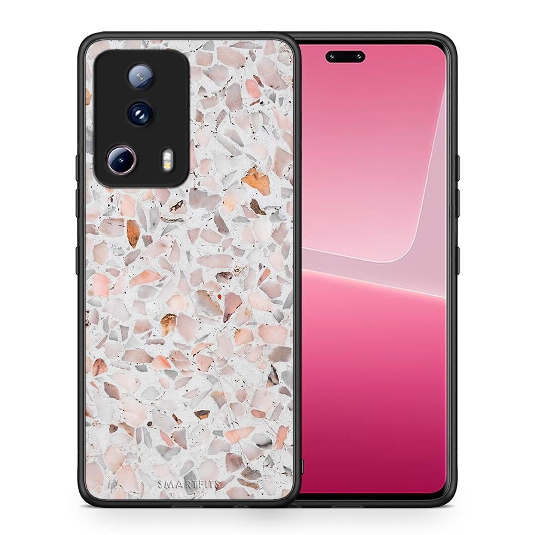 Θήκη Xiaomi 13 Lite 5G Marble Terrazzo από τη Smartfits με σχέδιο στο πίσω μέρος και μαύρο περίβλημα | Xiaomi 13 Lite 5G Marble Terrazzo Case with Colorful Back and Black Bezels